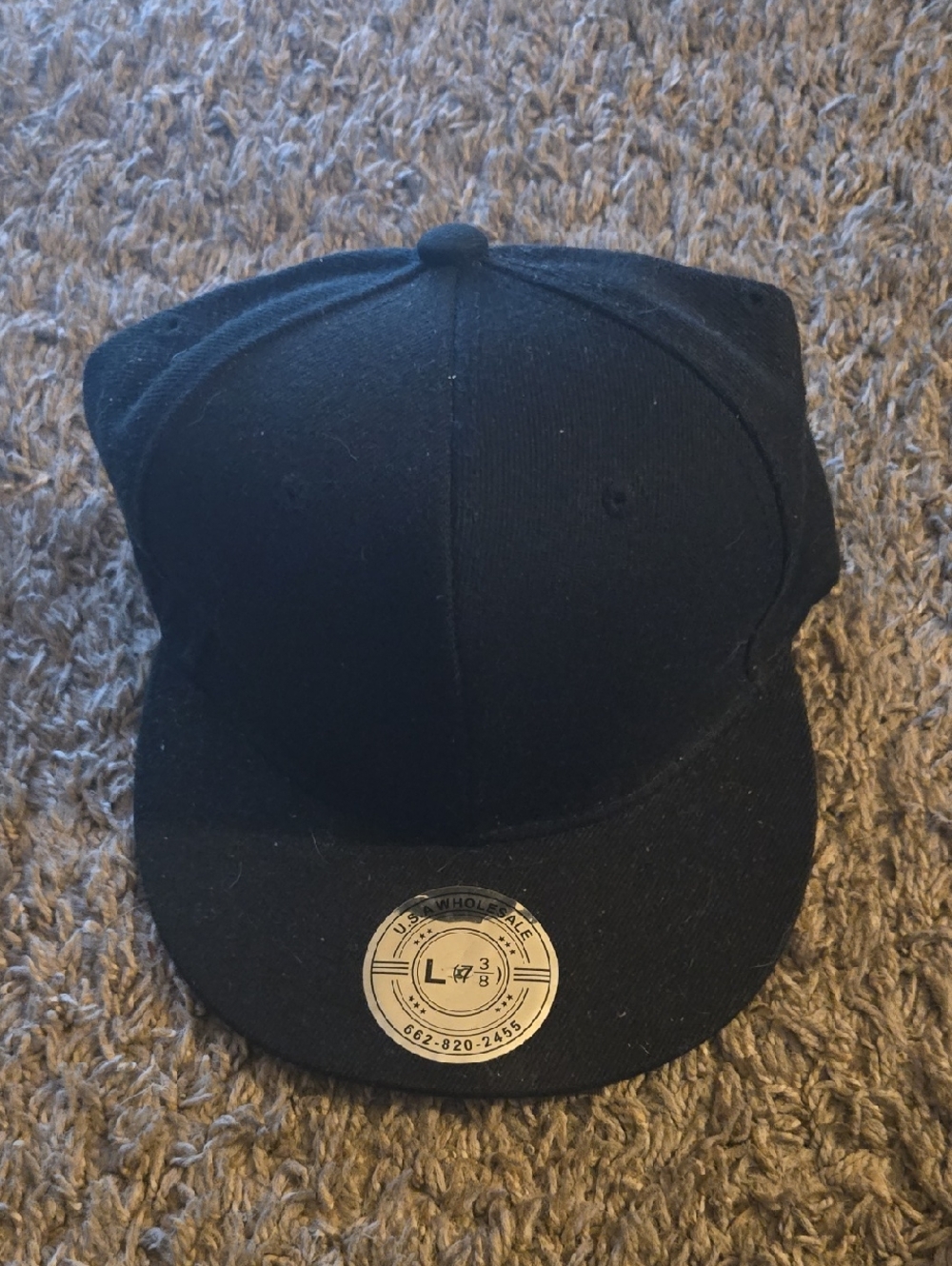 Classic Black Flat-Brim Hat